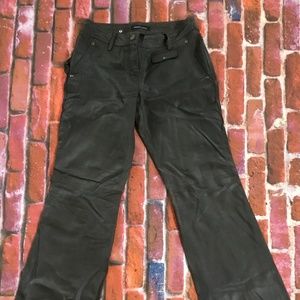 VS Moda International Brown Leather Painter Pants